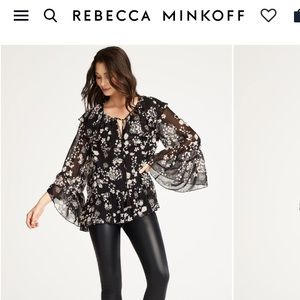 Rebecca Minkoff Floral Ruffle Top
